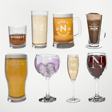Personalised glass engraved for sale  HALESOWEN