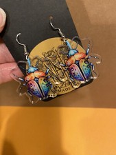 Acrylic bug earrings for sale  SITTINGBOURNE