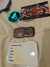 Liquid Metals UK .999 prata derramada à mão 5 Oz prata barra de arte protótipo com certificado de autenticidade comprar usado  Enviando para Brazil