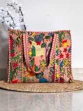Bolsa de supermercado feminina Frida Kahlo feita à mão algodão acolchoado ombro mercado comprar usado  Enviando para Brazil
