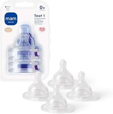 Tetinas MAM Slow Flow tamanho 1 - Compatível com todas as mamadeiras MAM (recém-nascidas) pacote com 4 comprar usado  Enviando para Brazil