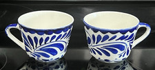 Caneca de café vintage Anfora branca azul Puebla cerâmica pintada à mão México 6 oz comprar usado  Enviando para Brazil