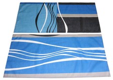 Camino Mesa Mantel Moderno Azul Turquesa Gris Negro Verano Primavera 75 x 35cm comprar usado  Enviando para Brazil