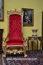 Poltrona trono dorato usato  Roma