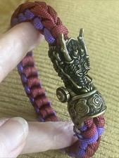 Pulseira Paracord latão cabeça de dragão fecho fantasia steampunk, usado comprar usado  Enviando para Brazil