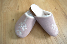 Nova Coleção M&S Bordado Pele Rosa Pálida Forrada Tamanco Chinelos Tamanho Reino Unido 4 comprar usado  Enviando para Brazil