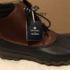 NOVAS Botas Sperry Top Sider Masculinas Tamanho 12 M Avenue Duck Pretas/Amaretto STS10548, usado comprar usado  Enviando para Brazil