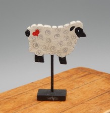 Antigo OOAK Sue Sutphin Prateleira de Ovelha Pintada à Mão Casa de Bonecas Sitter Miniatura 1:12 comprar usado  Enviando para Brazil