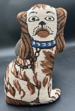 Travesseiro vintage para cachorro Needlepoint Staffordshire Cavalier King Charles Spaniel 12" comprar usado  Enviando para Brazil