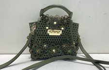 Bolsa tiracolo feminina Zac Posen couro verde floral pequena comprar usado  Enviando para Brazil