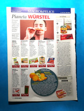 Clipping giornale wurstel usato  Italia