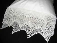 Novo par de travesseiros de borda de crochê branco mão 100% algodão padrão Queen King H3# comprar usado  Enviando para Brazil