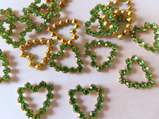 36 configurações de strass Swarovski em forma de coração peridoto 16mm/latão comprar usado  Enviando para Brazil