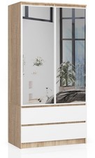 AKORD SZAFA S90 2D 2SZ 2 LUSTRO CLP PK SONOMA / BIAŁY na sprzedaż  PL