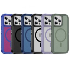 Usado, Capa traseira segura Mag à prova de choque TPU+PC para iPhone 11 12 13 14 15 16 Pro Max comprar usado  Enviando para Brazil