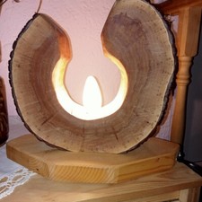 Baumscheibenlampe holzlampe we gebraucht kaufen  Annaberg-Buchholz, Mildenau