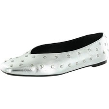 Usado, Sapato plano elegante Arezzo feminino HAYDEN prata 7 médio (B,M) BHFO 5674 comprar usado  Enviando para Brazil