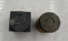 Blocos de selos vintage tipográficos de madeira bolsa de valores e produtos químicos, usado comprar usado  Enviando para Brazil