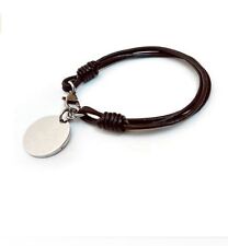 Bracelet cuir marron d'occasion  Épinay-sur-Orge