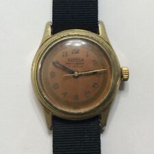 RARO RELÓGIO DE PULSO ROAMER DÉCADA DE 1940 SEGUNDA GUERRA MUNDIAL BREVETTE 215999 MOSTRADOR DE COBRE ROSADO 30mm comprar usado  Enviando para Brazil