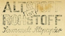 Slogan de reciclagem de resíduos de papel da Alemanha carimbo postal especial Berlim cartão postal 1943 comprar usado  Enviando para Brazil