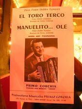 "Partitura El Toro Terco Manuelito Olé Primo Corchia 1963 Music Corchia" comprar usado  Enviando para Brazil