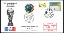 FIFA98-7T9 FDC Coupe du Monde de Football France 1998 - FINALE FRANCE-BRÉSIL 3-0, usado comprar usado  Enviando para Brazil
