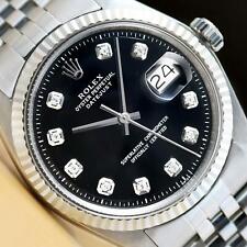 RELÓGIO MASCULINO ROLEX DATEJUST 1601 DIAMANTE PRETO OURO BRANCO 18K E AÇO INOXIDÁVEL comprar usado  Enviando para Brazil