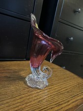 Glass cranberry hand for sale  Finksburg