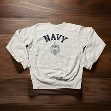 Usado, Vintage Anos 90 Academia Marinha Tecido Reverso MV Sports Crewneck USN- Fabricado nos EUA- Tamanho P comprar usado  Enviando para Brazil