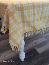 Yellow white plaid for sale  Shipping to Ireland