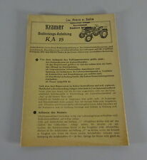 Manual De Instrucciones / Guía Kramer Tractor KA 15 Refrigerado Por Agua, usado comprar usado  Enviando para Brazil