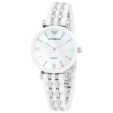 Relógio feminino Armani cerâmica mostrador esfregão AR1488 comprar usado  Enviando para Brazil