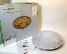 "Luz empotrada LED Corso 20"" moderna cristal blanco accesorio de techo redondo" segunda mano  Embacar hacia Mexico