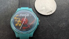 Vintage Swatch Coca-Cola Relógio Notas Musicais Preto Azul-petróleo Anos 80 Fabricado na Suíça comprar usado  Enviando para Brazil