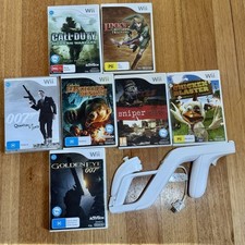 Pacote de armas Nintendo Wii Zapper com 7 jogos, 1 Nunchuck RVL-023 RVL-004 Blaster comprar usado  Enviando para Brazil