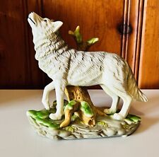 Porcelain wolf figurine for sale  Ferriday