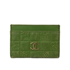 Estojo de cartão EGA CHANEL ícone CC logotipo pele de cordeiro verde/9BK0943 comprar usado Estojo de cartão EGA CHANEL ícone CC logotipo pele de cordeiro verde/9BK0943 comprar usado  Enviando para Brazil