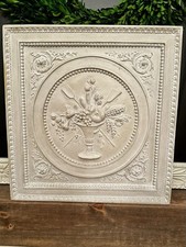 Placa de parede vintage 1996 House Parts Inc. gesso artesanal tema floral EUA 17x16 comprar usado  Enviando para Brazil