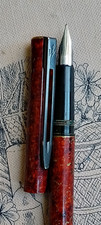 VTG WATERMAN FOUNTAIN PEN Marble Effect, Made in France, Vintage, Metal, usado comprar usado  Enviando para Brazil