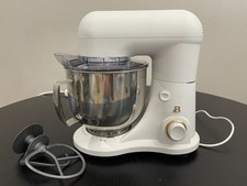 Linda misturadora de suporte 5,3 qt, glacê branco com batedor plano, gancho para massa, balão comprar usado  Enviando para Brazil