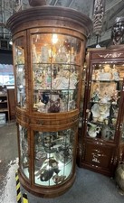 oak bow front display cabinet for sale oak bow front display cabinet for sale USA