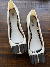 Sapatilhas de balé MELISSA x Jason Wu boneca geléia arco tamanho 7 cinza/prata e preto comprar usado  Enviando para Brazil