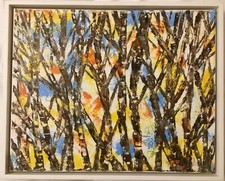 Quadro bosco dipinto usato  Novara