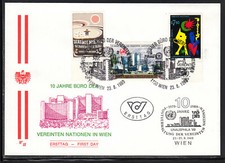 Usado, UNO Wien 10 Jahre UNO Büro FDC, Wien 23.08.89 comprar usado Usado, UNO Wien 10 Jahre UNO Büro FDC, Wien 23.08.89 comprar usado  Enviando para Brazil