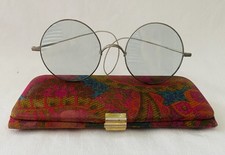 ÓCULOS DE SOL vintage tom prata redondo azul claro hippie/Lennon com estojo retrô comprar usado  Enviando para Brazil