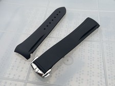 20mm Omega seamaster Planet Ocean Rubber Watch Strap Band With Deployment Clasp comprar usado  Enviando para Brazil
