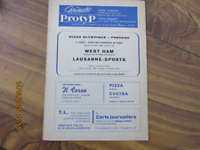 Lausanne west ham for sale  SANDWICH