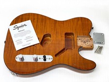 PEQUENAS RACHADURAS! Guitarra elétrica Fender Squier TELE BODY Flame Maple Top FMT Mocha comprar usado  Enviando para Brazil