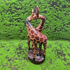 Wooden giraffes 22cm for sale  ERITH